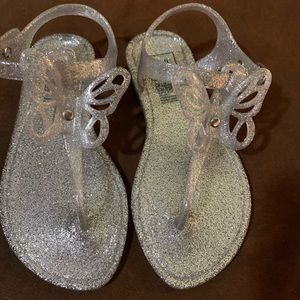 GAP Kids jelly glitter butterfly sandals